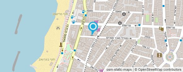 מפת הגעה אל המלון ברחוב מנדלי