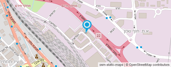 מפת הגעה אל מ.מ. תעשיות פיל אקריל