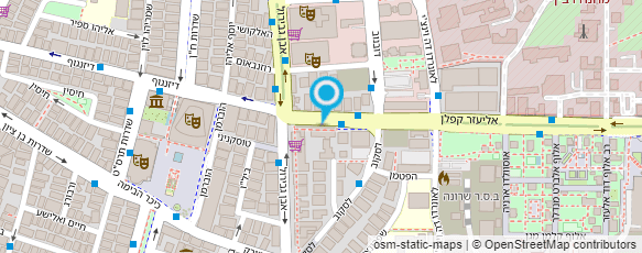 מפת הגעה אל אגודת העיתונאים בתל אביב