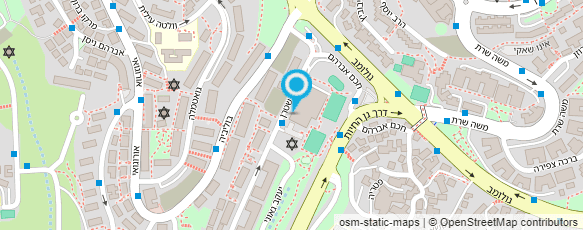 מפת הגעה אל מינהל קהילתי ע"ש הסנפלד