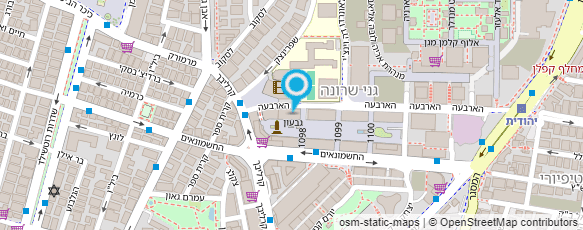 מפת הגעה אל "צוות" אגודת גימלאי שרות הקבע בצה"ל - מחוז דן