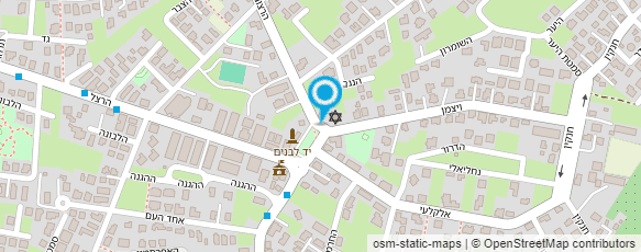 מפת הגעה אל הספריה הציבורית קדימה צורן