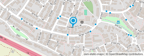 מפת הגעה אל מרכז קהילתי קרית הצעירים