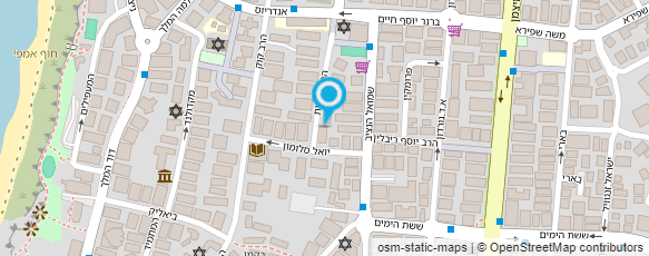 מפת הגעה אל הספריה המרכזית לעוורים; כבדי ראיה ומוגבלים