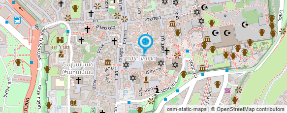 מפת הגעה אל ישיבת הכותל מרכז תורני וואהל