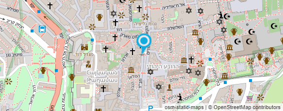 מפת הגעה אל זהב ירושלים קרדו