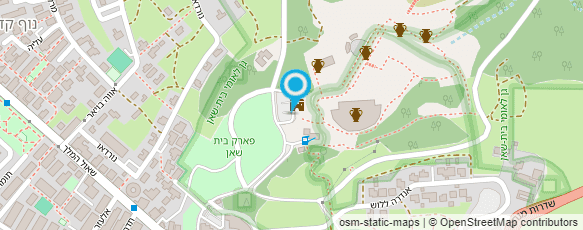 מפת הגעה אל גן לאומי בית שאן