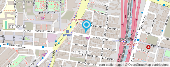 מפת הגעה אל "מונטיפיורי" בית מרקחת