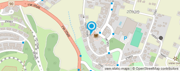 מפת הגעה אל מתנ"ס מטולה