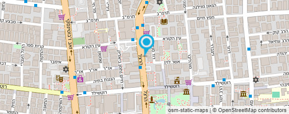 מפת הגעה אל המכללה לעיצוב שיער סרג'יו