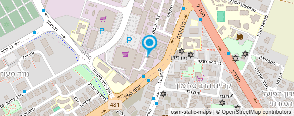 מפת הגעה אל משולם אגזוזים במוסך כל-פח