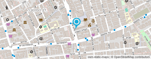 מפת הגעה אל אולם שרת