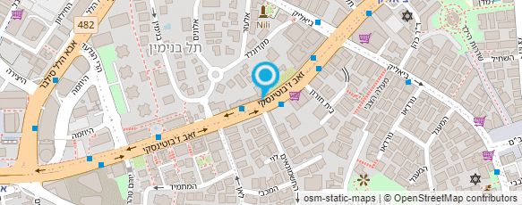 מפת הגעה אל יודילביץ' פרופ' יצחק