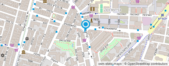 מפת הגעה אל המו"ל אג' שיתופית של מוציאים לאור בישראל בע"מ