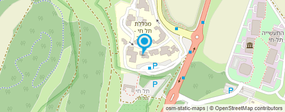 מפת הגעה אל המכללה האקדמית תל-חי