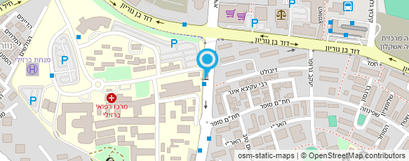 מפת הגעה אל מרכז רפואי ברזילי