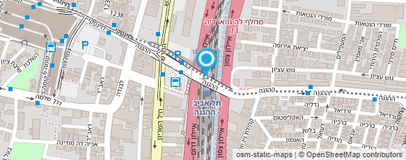 מפת הגעה אל תחנת רכבת-ת"א ההגנה