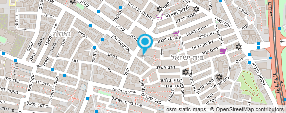 מפת הגעה אל ישיבת קרלין סטולין בית אהרון וישראל