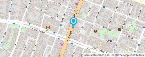 מפת הגעה אל הזגג והמקלחון - אולפן מרדכי ובניו