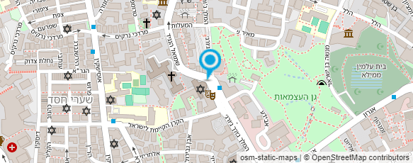 מפת הגעה אל בית הכנסת המרכזי ישורון י-ם