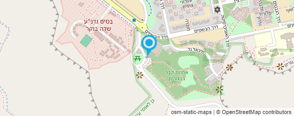 מפת הגעה אל גן לאומי אחוזת קבר בן גוריון