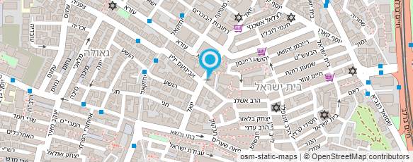 מפת הגעה אל מפעלי מחקר תורנים מכון בית אהרון וישראל קרלין סטולין