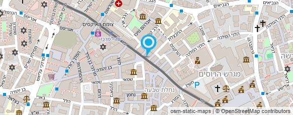 מפת הגעה אל האיגוד הארצי למסחר בישראל וירושלים