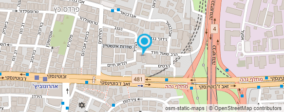 מפת הגעה אל שירותי הדפסות יהודית