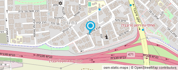 מפת הגעה אל מוסך הזוהר - פחחות וצבע