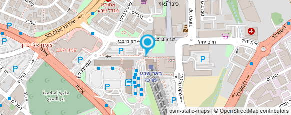 מפת הגעה אל תחנת רכבת ב"ש מרכז מפת הגעה אל תחנת רכבת ב"ש מרכז