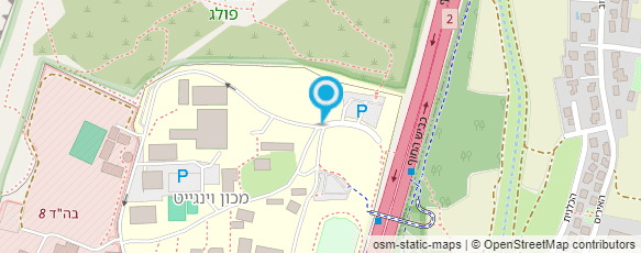 מפת הגעה אל בית ספר למאמנים במכון וינגייט