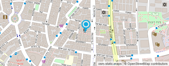 מפת הגעה אל אגודת יד שרה אשל שרה-מרכז תצוגה והדרכה לקשישים ומוגבלים