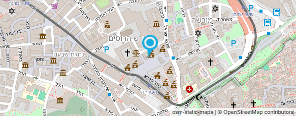 מפת הגעה אל עיריית ירושלים