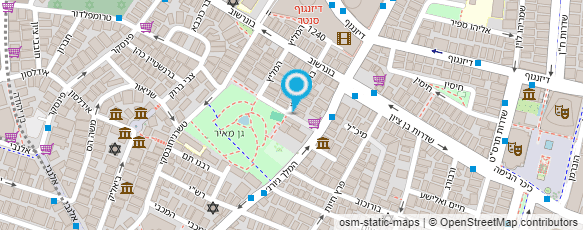 מפת הגעה אל איל"ן איגוד ישראלי לילדים נפגעים סניף ת"א