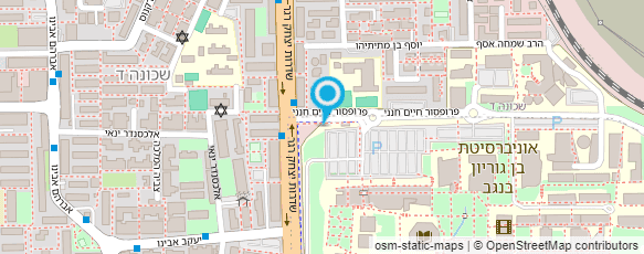 מפת הגעה אל אוניברסיטת בן גוריון בנגב