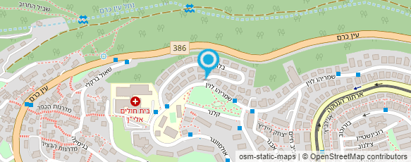 מפת הגעה אל בית חולים אלי"ן