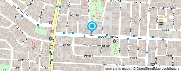 מפת הגעה אל המשכן לאומנות יהודית