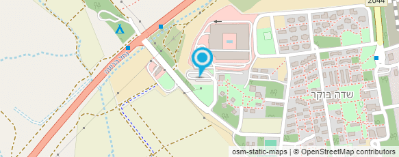 מפת הגעה אל צריף בן גוריון