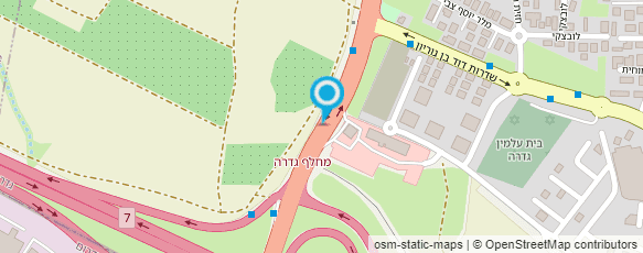 מפת הגעה אל צמיגי גדרה פנצ'ריה 24 שעות