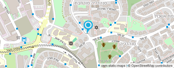 מפת הגעה אל בית הכנסת ע"ש קדושי בריסק