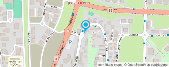 מפת הגעה אל ספריה ציבורית כצנלסון