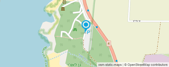 מפת הגעה אל גן לאומי חוף אכזיב