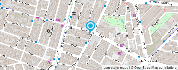 מפת הגעה אל "יהודה הלוי" - סניף דואר