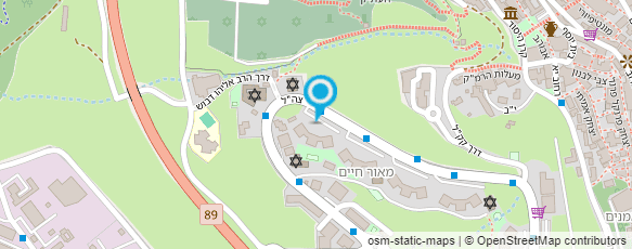 מפת הגעה אל קריות מאור חיים בישראל; ירושלים-צפת