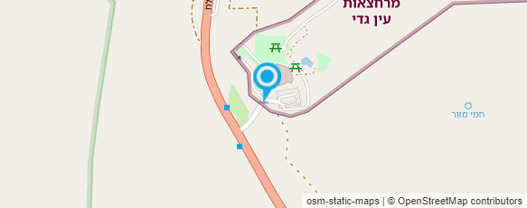 מפת הגעה אל קיוסק חמי עין גדי