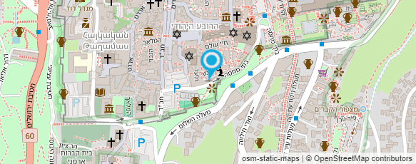 מפת הגעה אל חב' לשיקום ופיתוח הרובע היהודי