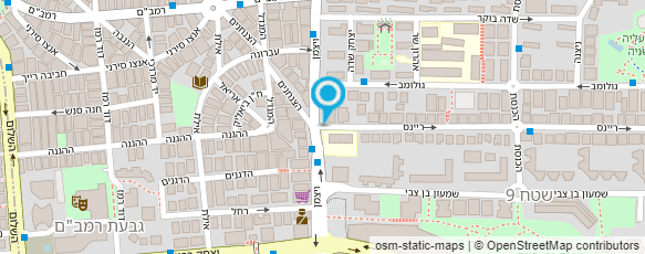 מפת הגעה אל המכללה לתקשורת והדרכה אולפני גבע