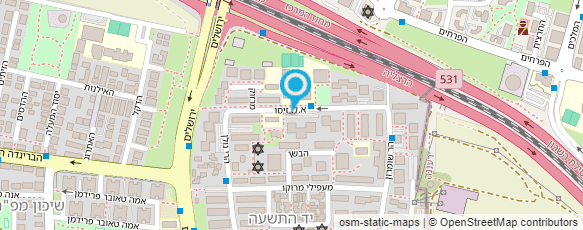 מפת הגעה אל "אוונגרד לוי דוד פרקטים"