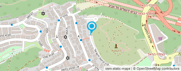 מפת הגעה אל גן לאומי קסטל