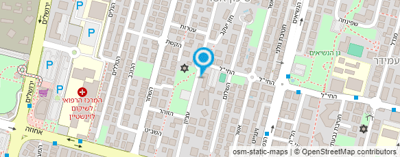 מפת הגעה אל מרכז המוסיקה העירוני רעננה